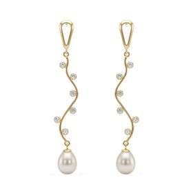 Imagem do produto Brinco Pérola Biwa 7,5mm em Ouro 18K
