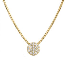 Imagem do produto Colar Pizza 19 Moissanite em Ouro 18K