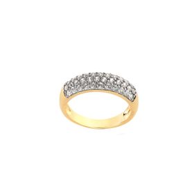 Imagem do produto Anel Aparador com Pedras de Zircônia Folheado a Ouro 18K