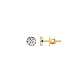 Imagem do produto Brinco Pequeno Pavê de Zircônia Folheado a Ouro 18K