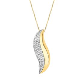 Imagem do produto Colar Folha Lisa e Cravejada com Zircônia Folheado a Ouro 18K