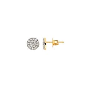 Imagem do produto Brinco Pavê de Zircônia Folheado a Ouro 18K