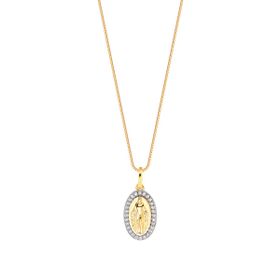 Imagem do produto Colar Nossa Senhora das Graças com Zircônias Laterais Folheado a Ouro 18K