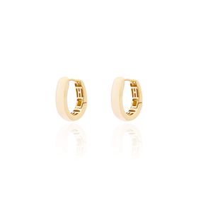 Imagem do produto Brinco Argola de Click Lisa em Prata 925 Folheado a Ouro 18K