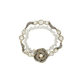 Imagem do produto Pulseira Pérolas Camélia Prata Boho by Hector Albertazzi