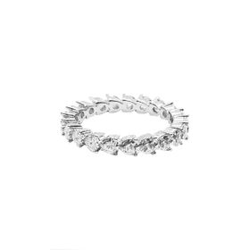 Imagem do produto Anel Aparador Corações de Moissanite 3X3MM em Prata 925