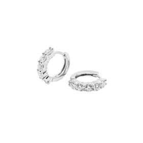 Imagem do produto Brinco Argola de Click 13MM Moissanite 3MM em Prata 925