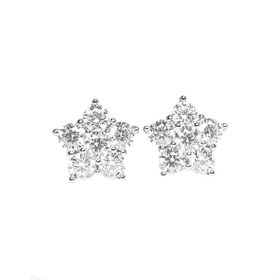 Imagem do produto Brinco Flor Moissanite 3MM em Prata 925