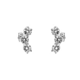 Imagem do produto Brinco Mini EarCuff Moissanite 4MM em Prata 925