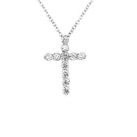Imagem do produto Colar 40CM Cruz de Moissanites 4MM em Prata 925