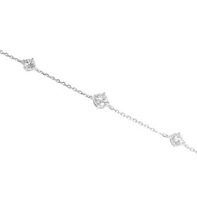 Imagem do produto Pulseira 16CM com Moissanites 6MM Ponto de Luz em Prata 925