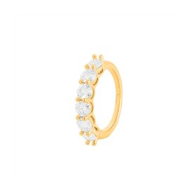 Imagem do produto Anel Sparkle Meia Aliança de Moissanite 1,5CT Folheado a Ouro 18K