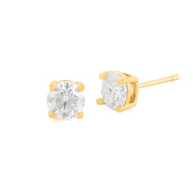 Imagem do produto Brinco Sparkle Solitário Moissanite 2CT Folheado a Ouro 18K