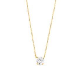 Imagem do produto Colar Sparkle Solitário Moissanite 1CT Ponto de Luz Folheado a Ouro 18K