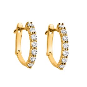 Imagem do produto Brinco Argola de Click Cravejada com Moissanites 2Pts em Ouro 10K