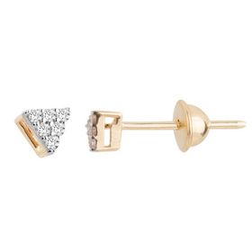 Imagem do produto Brinco Pavê Triangular Moissanite 0,5Pts em Ouro 10K