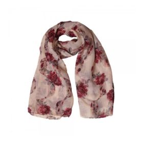 Imagem do produto XALE 100% POLIESTER FLORAL BORDO 180X90 CM