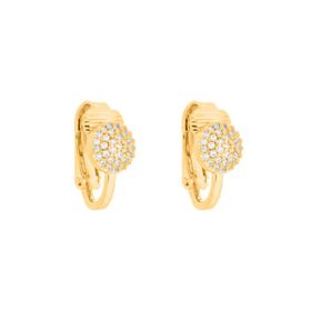 Imagem do produto Brinco de Pressão com Pavê de Zircônias Folheado a Ouro 18K