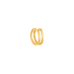 Imagem do produto Brinco Piercing de Orelha 2 Fios Lisos Folheado a Ouro 18K