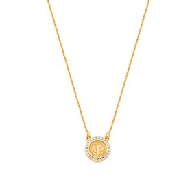 Imagem do produto Colar Gargantilha São Bento Cravejado de Zircônia Folheado a Ouro 18K