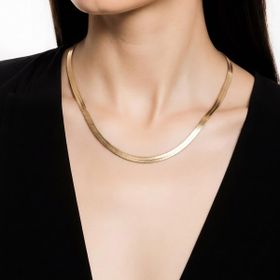 Imagem do produto Colar Chocker Malha Fina Snake Folheado a Ouro 18K