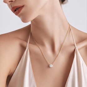 Imagem do produto Colar Sparkle Solitário Moissanite 2CT Ponto de Luz Folheado a Ouro 18K