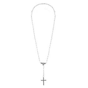 Imagem do produto Colar Terço Pérolas Espírito Santo Fé III Prata Boho by Hector Albertazzi
