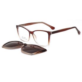 Imagem do produto Óculos Solar Clip-On Brown Haste Reta Acetato