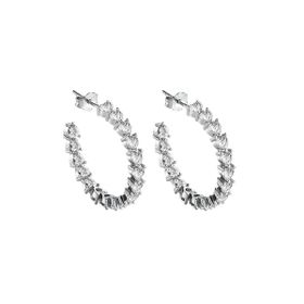 Imagem do produto Brinco Argola Moissanite 3.4CT Cravejada Aberta em Prata 925