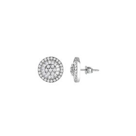 Imagem do produto Brinco Moissanite 1.5MM Pizza Cravejada em Prata 925