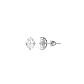 Imagem do produto Brinco Moissanite 3.0CT Ponto de Luz em Formato Oval em Prata 925