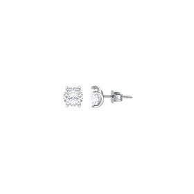 Imagem do produto Brinco Moissanite Solitário 5MM Ponto de Luz em Prata 925