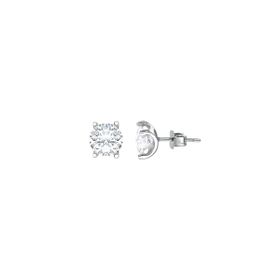 Imagem do produto Brinco Moissanite Solitário 6MM Ponto de Luz em Prata 925