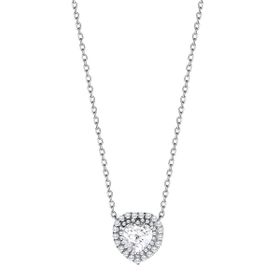 Imagem do produto Colar Coração de Moissanite 1.2CT com Cravação Dupla em Prata 925