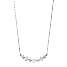 Imagem do produto Colar Moissanite 0.9CT com Pontos de Luz Moissanite e Estrelas Cravejadas em Prata 925