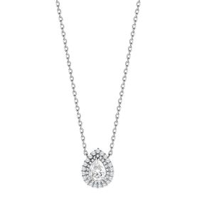 Imagem do produto Colar Moissanite 1.25CT Pingente Gota com Cravação na Volta em Prata 925