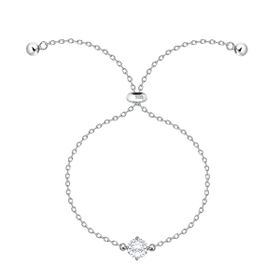 Imagem do produto Pulseira Moissanite 7MM Solitário Regulável em Prata 925