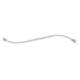 Imagem do produto Pulseira Moissanites 7.4CT Riviera Crescente 3 Pontas em Prata 925