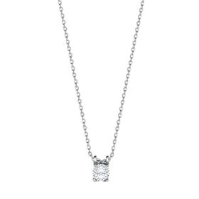 Imagem do produto Colar Moissanite Solitário 5MM Ponto de Luz em Prata 925
