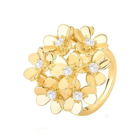 Imagem do produto Anel Statement Blossom Zircônia Ponto de Luz Folheado a Ouro 18K