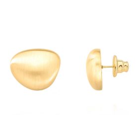Imagem do produto Brinco Stud Fosco Orgânico Folheado a Ouro 18K