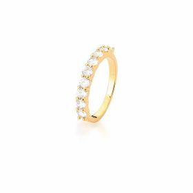 Imagem do produto Anel Aparador com 9 Zircônias Redondo 3MM Folheado a Ouro 18K