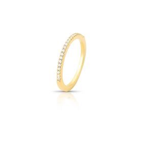 Imagem do produto Anel Aparador com Linha de Zircônia 1MM Folheado a Ouro 18K