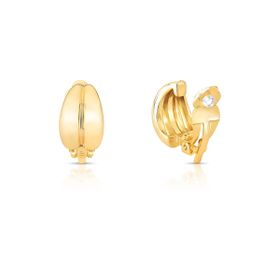 Imagem do produto Brinco Argola de Pressão Curvo Abaluado Folheado a Ouro 18K
