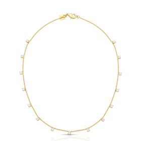 Imagem do produto Colar Chocker com Zircônias 2MM Ponto de Luz Folheado a Ouro 18K