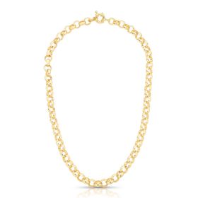 Imagem do produto Colar Elos Argolas Lisos Intercalado Folheado a Ouro 18K