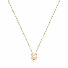 Imagem do produto Colar Ponto de Luz 5MM Solitário Zircônia com Caixa Inglesa Folheado a Ouro 18K