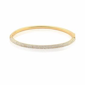 Imagem do produto Pulseira Bracelete com Zircônias 4 Linhas de Cravação Folheado a Ouro 18K