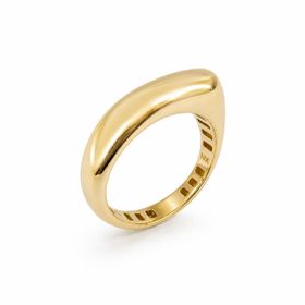 Imagem do produto Anel Aro Abaluado Orgânico Folheado a Ouro 18K