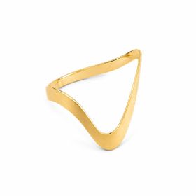 Imagem do produto Anel Aro Onda Orgânica Polida em Ouro 18K